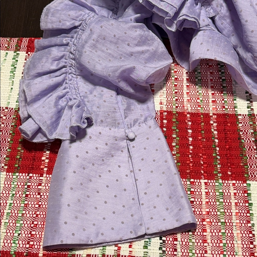 Free People Lilac Ruffle Mini Dress EUC - Picture 12 of 15